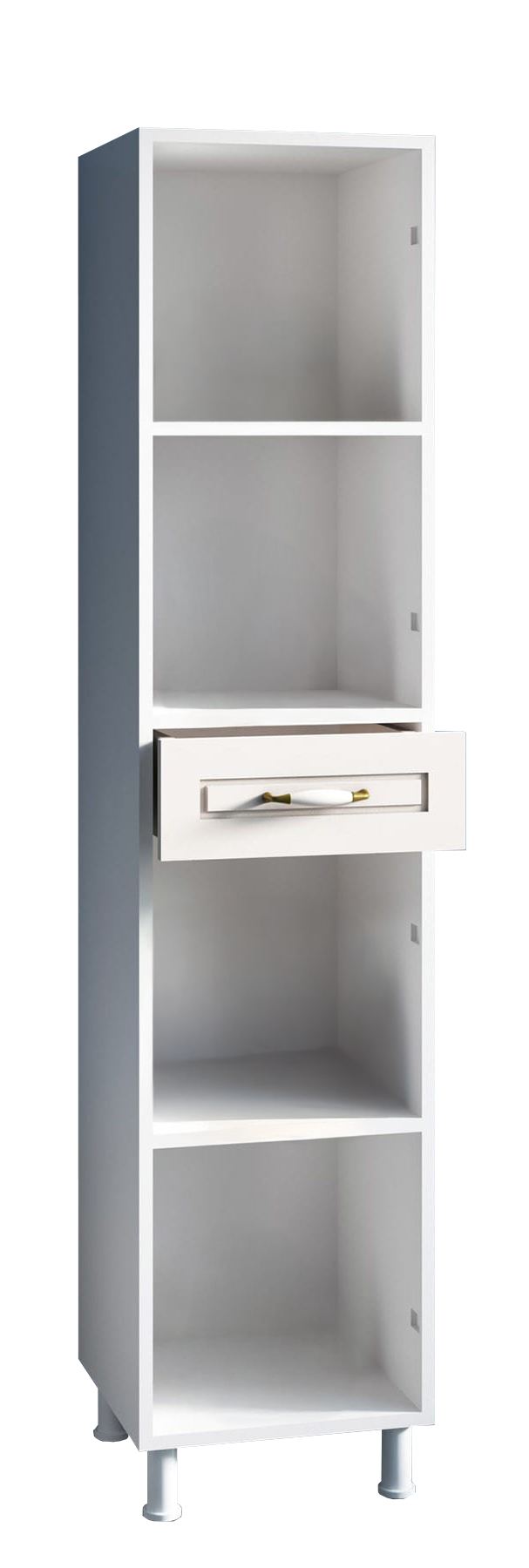 Στήλη Αποθήκευσης Syvros Λευκό Ματ 35x33x180 εκ. Μελαμίνης Κωδ. 056
