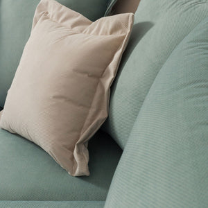 Γωνιακός καναπές αριστερή γωνία Romantic  ύφασμα ciel-cream 290x235x95εκ - Pakobazaar