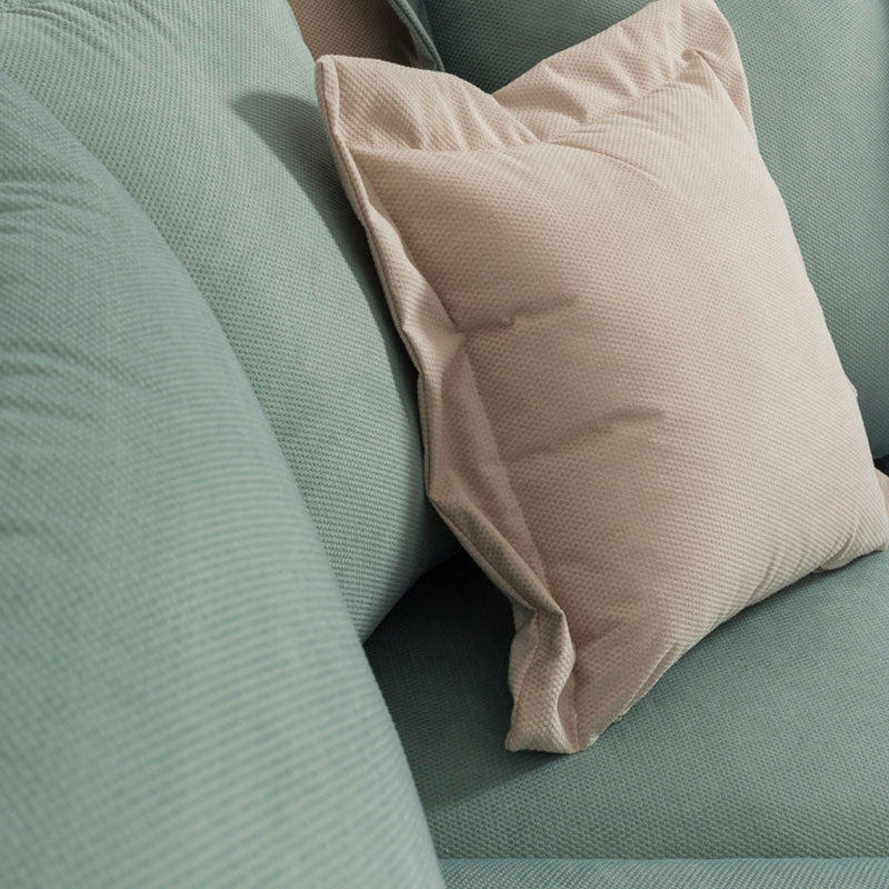 Γωνιακός καναπές δεξιά γωνία Romantic  ύφασμα Ciel-Cream 290x235x95εκ - Pakobazaar