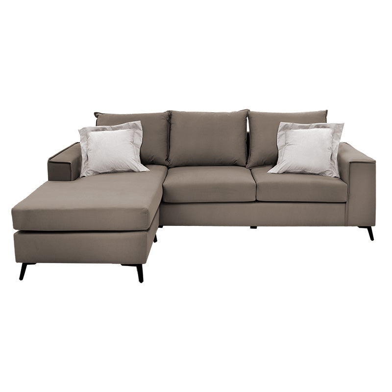 Γωνιακός καναπές Fabulous  αναστρέψιμος ύφασμα mocha-cream 240x165x95εκ - Image 3