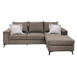 Γωνιακός καναπές Fabulous  αναστρέψιμος ύφασμα mocha-cream 240x165x95εκ - Image 4