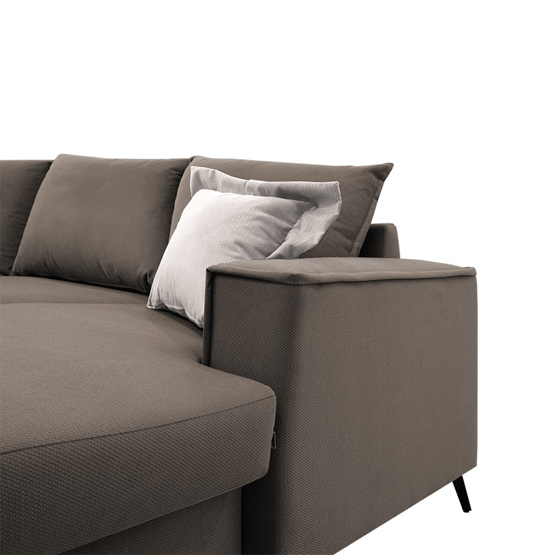 Γωνιακός καναπές Fabulous  αναστρέψιμος ύφασμα mocha-cream 240x165x95εκ - Image 6