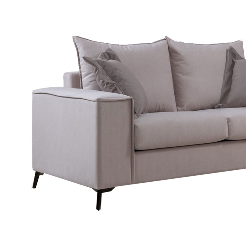 Καναπές Verona 2θέσιος cream - μαξιλάρια mocha 173x93x100εκ - Pakobazaar