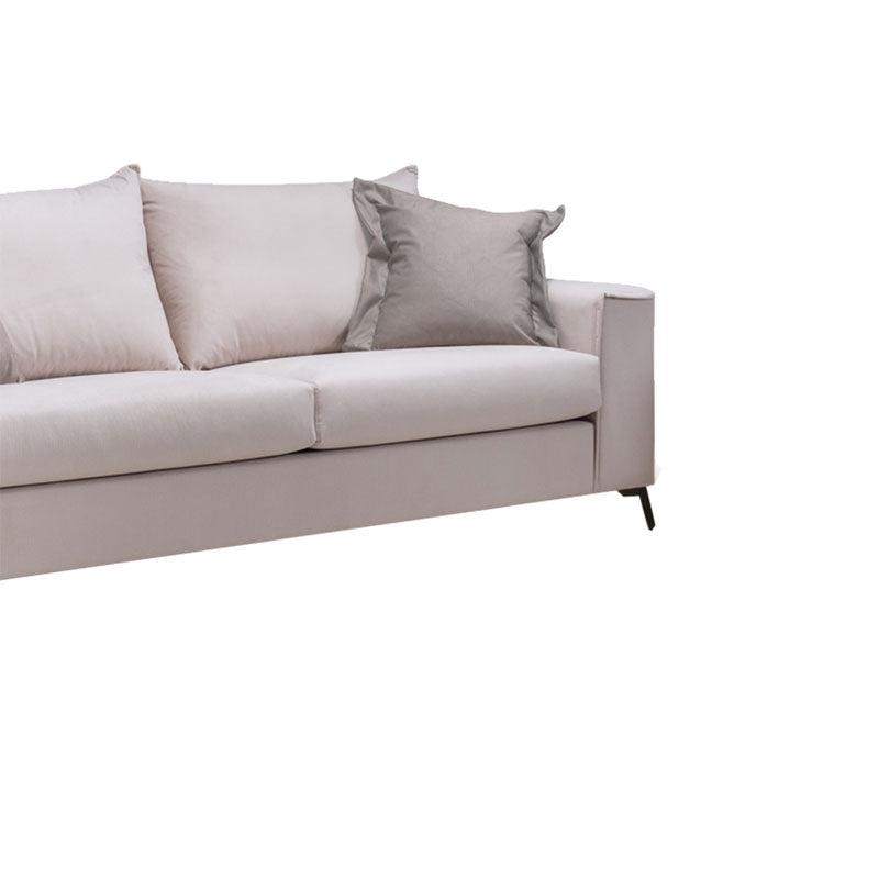 Καναπές Verona 3θέσιος cream - μαξιλάρια mocha 225x93x100εκ - Pakobazaar