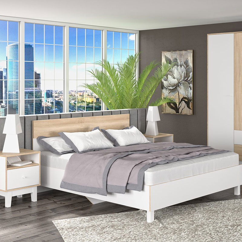 Κρεβάτι Awell  sonoma-λευκό 160x200εκ - Image 2