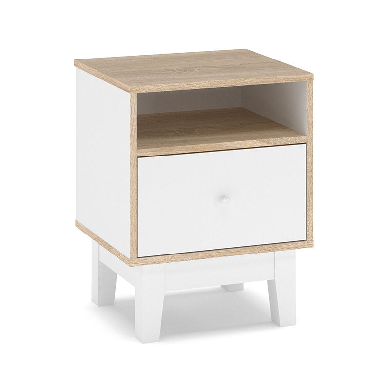 Κομοδίνο Awell  sonoma-λευκό 45x44x58εκ - Image 1