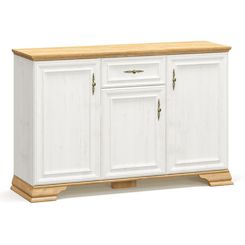 Μπουφές Jaden  golden oak-λευκό antique 137,5x39x88,5εκ - Pakobazaar