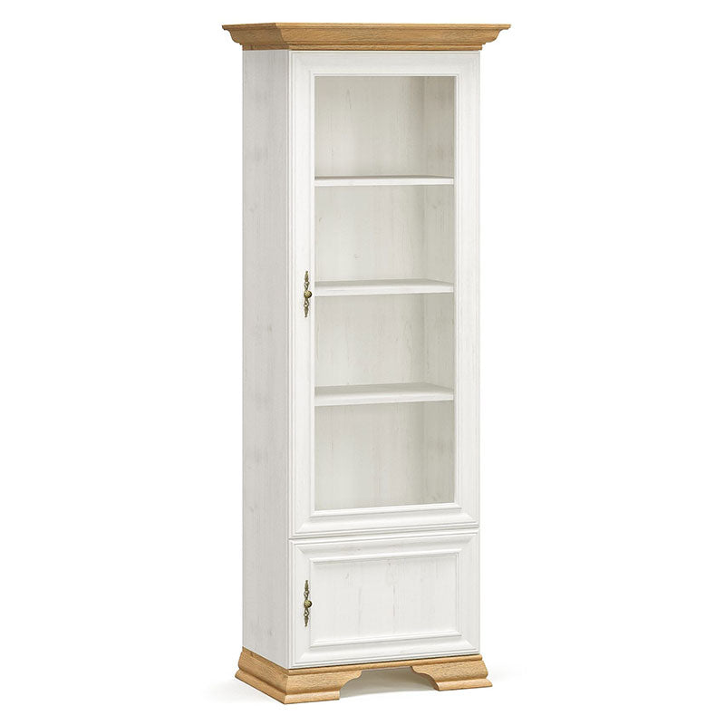 Βιτρίνα Jaden  golden oak-λευκό antique 70,5x43x197,5εκ - Image 1