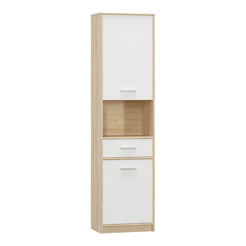 Στήλη Letto  σε oak - λευκό ματ απόχρωση 50,2x34,3x195εκ - Image 1