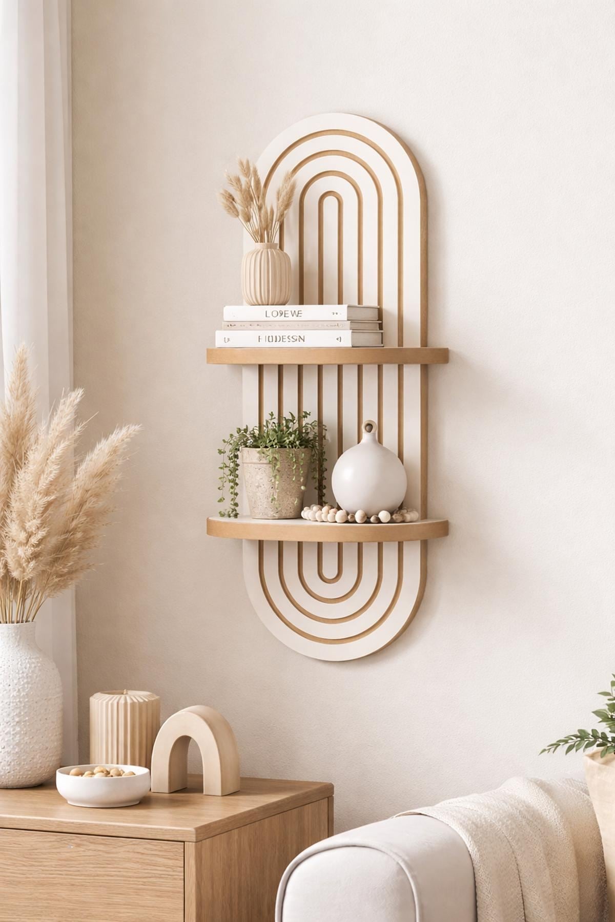 Ράφι Τοίχου Gialiskos Λευκό 26x13x70 εκ. MDF