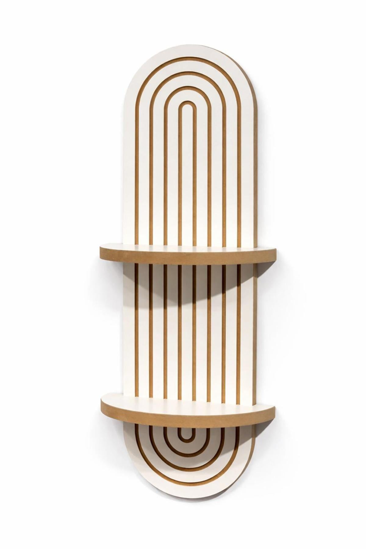 Ράφι Τοίχου Gialiskos Λευκό 26x13x70 εκ. MDF