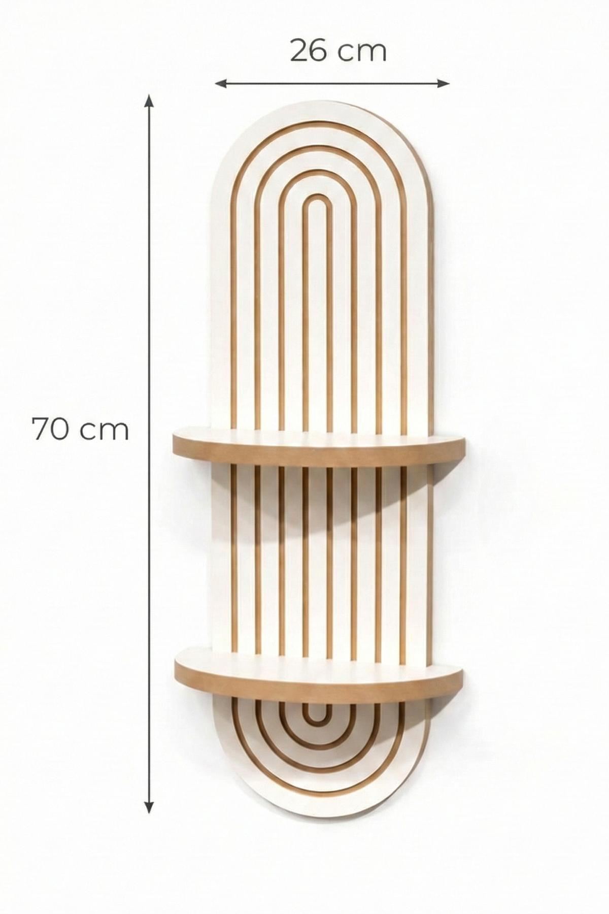 Ράφι Τοίχου Gialiskos Λευκό 26x13x70 εκ. MDF