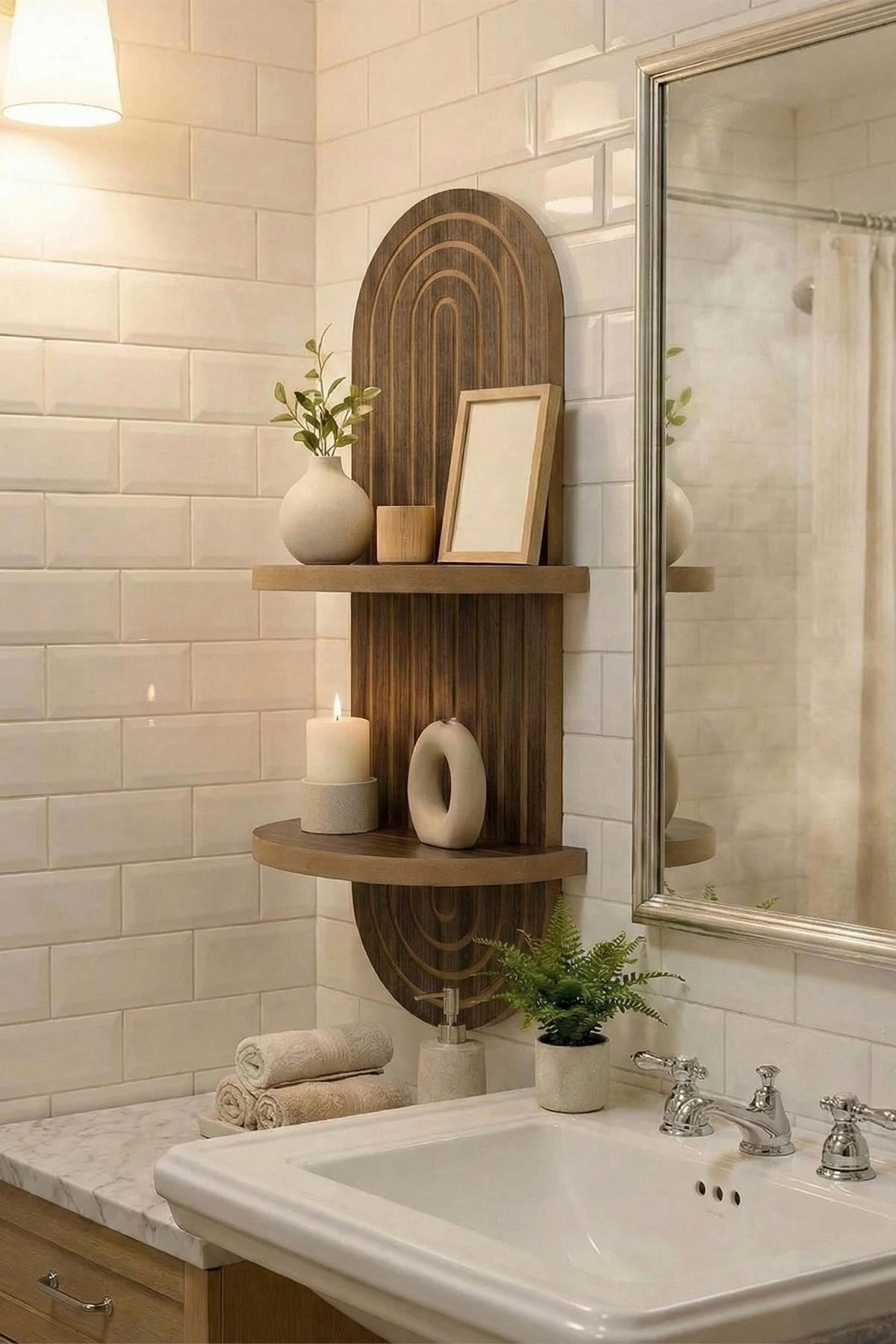 Ράφι Τοίχου Gialiskos Βέγγε 26x13x70 εκ. MDF