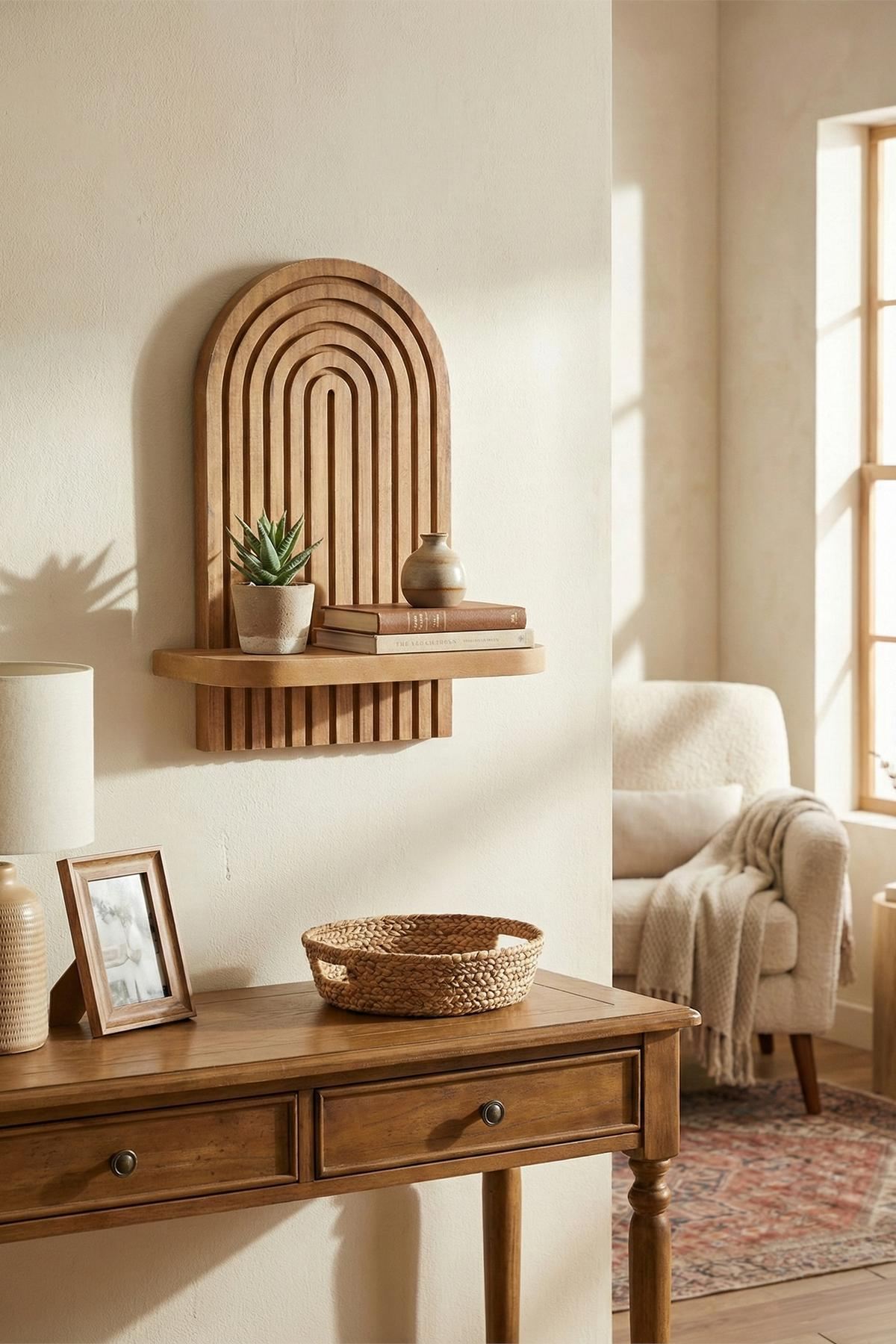 Ράφι Τοίχου Gerolimenas Δρυς 26x13x35 εκ. MDF