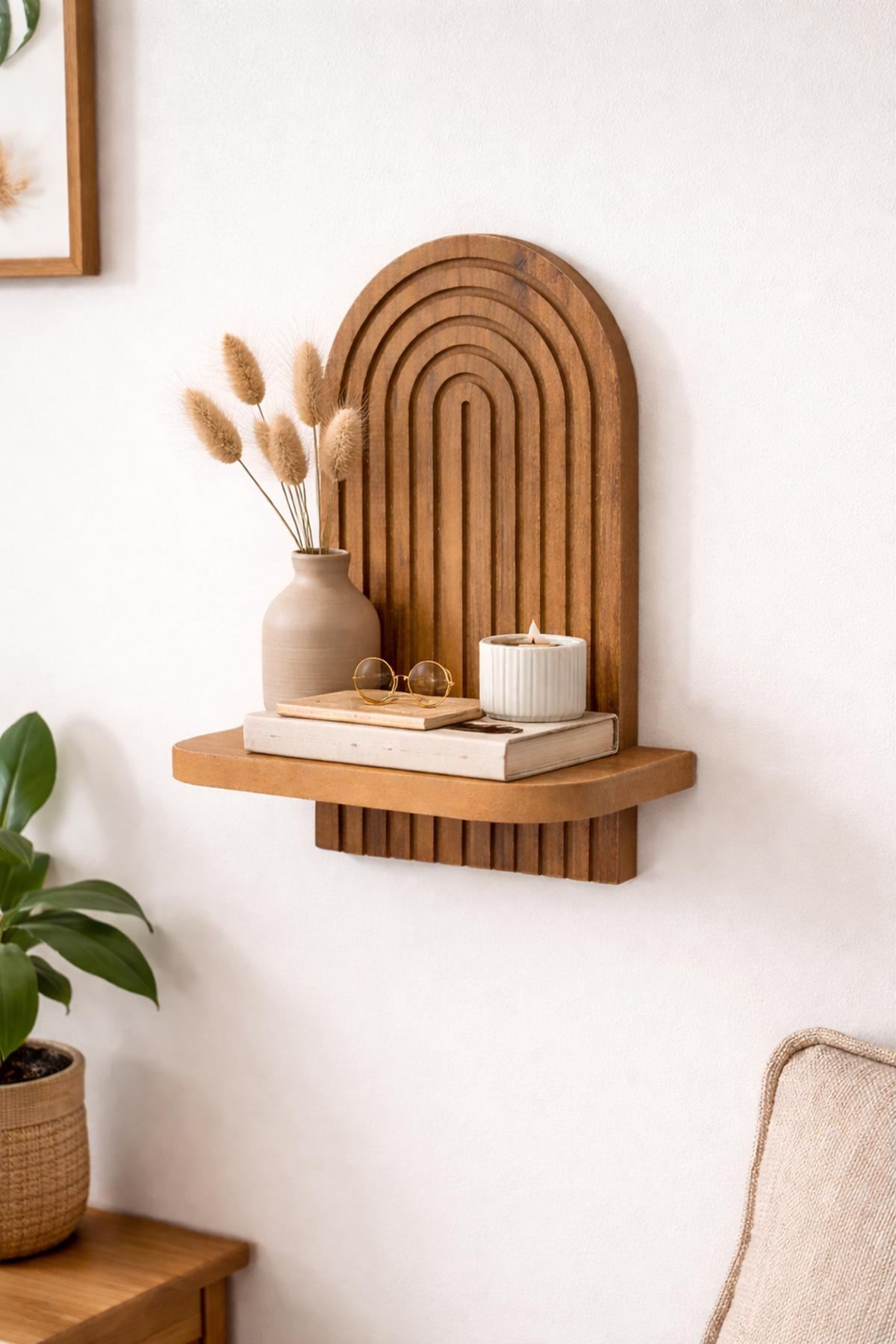 Ράφι Τοίχου Gerolimenas Δρυς 26x13x35 εκ. MDF