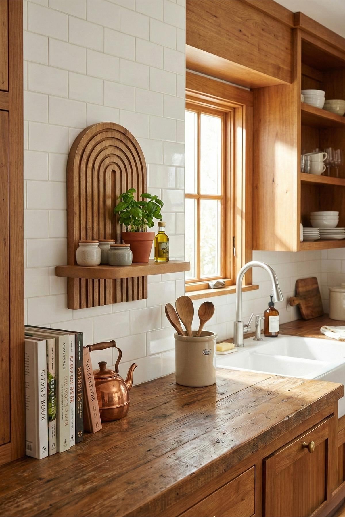 Ράφι Τοίχου Gerolimenas Δρυς 26x13x35 εκ. MDF