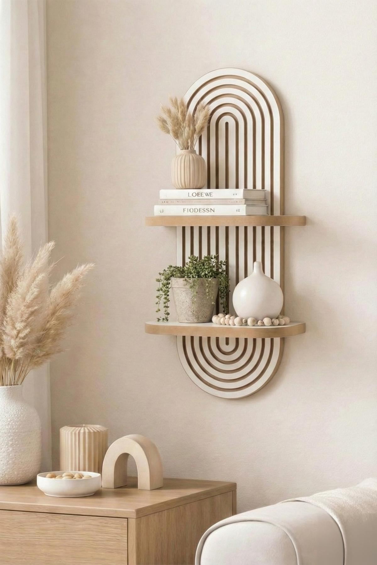 Ράφι Τοίχου Kamini Λευκό 26x13x70 εκ. MDF