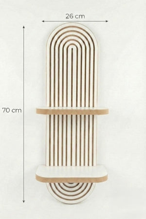 Ράφι Τοίχου Kamini Λευκό 26x13x70 εκ. MDF