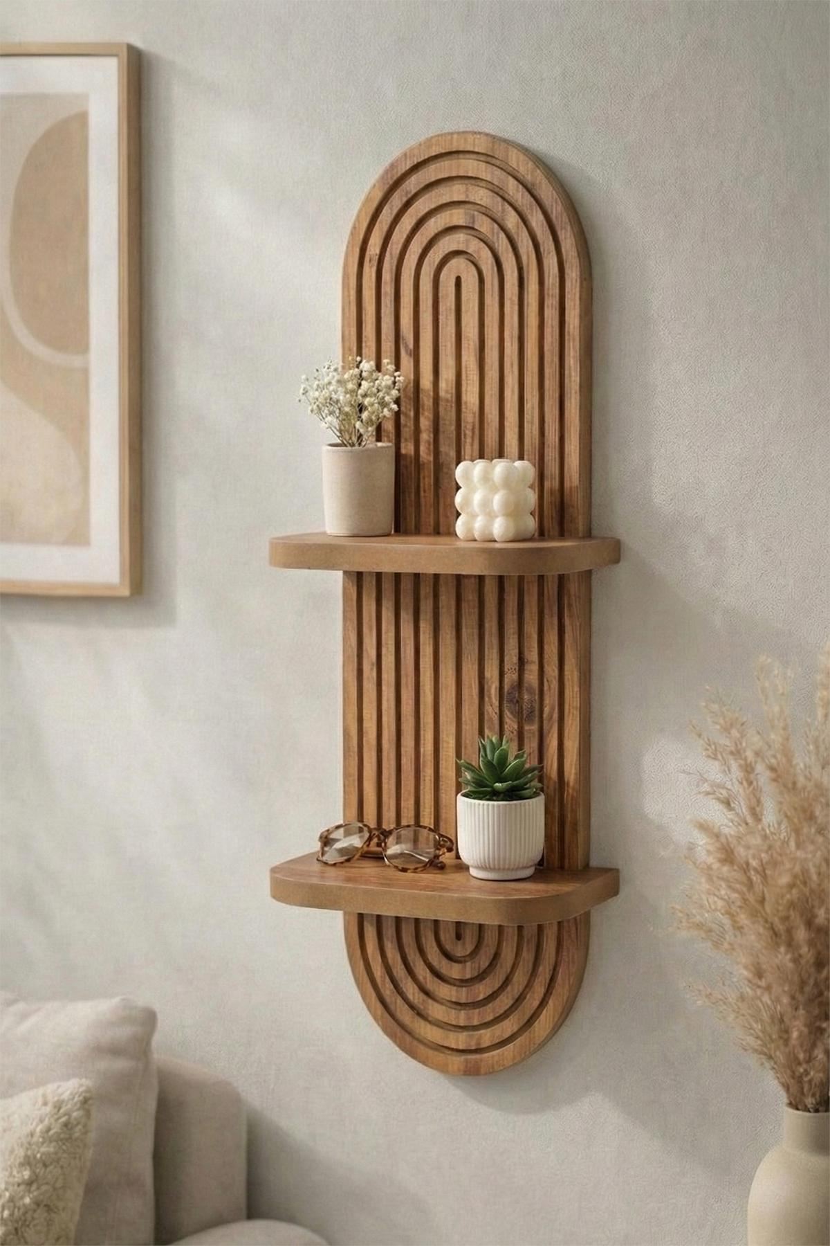 Ράφι Τοίχου Kamini Δρυς 26x13x70 εκ. MDF