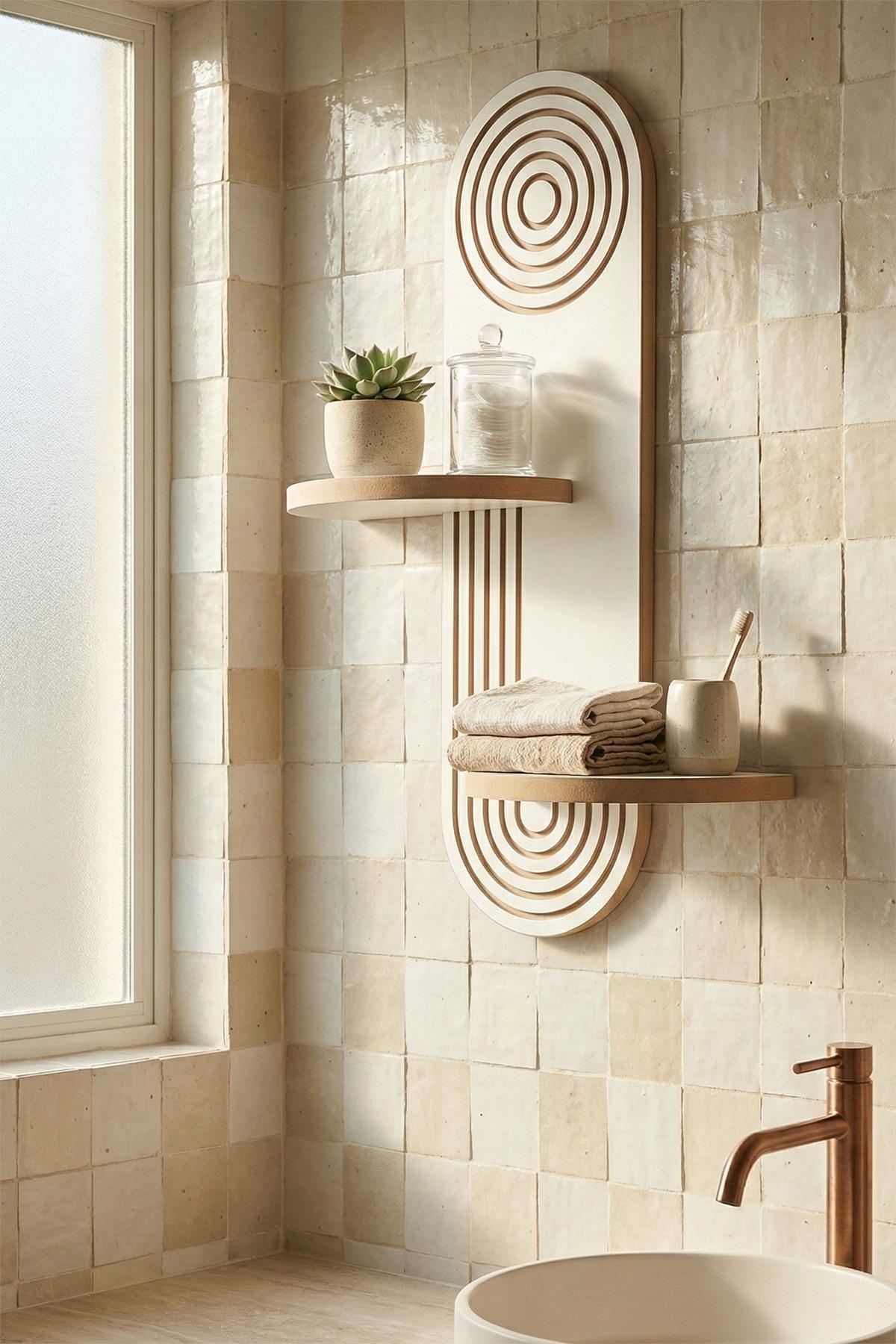 Ράφι Τοίχου Kampia Λευκό 26x13x70 εκ. MDF