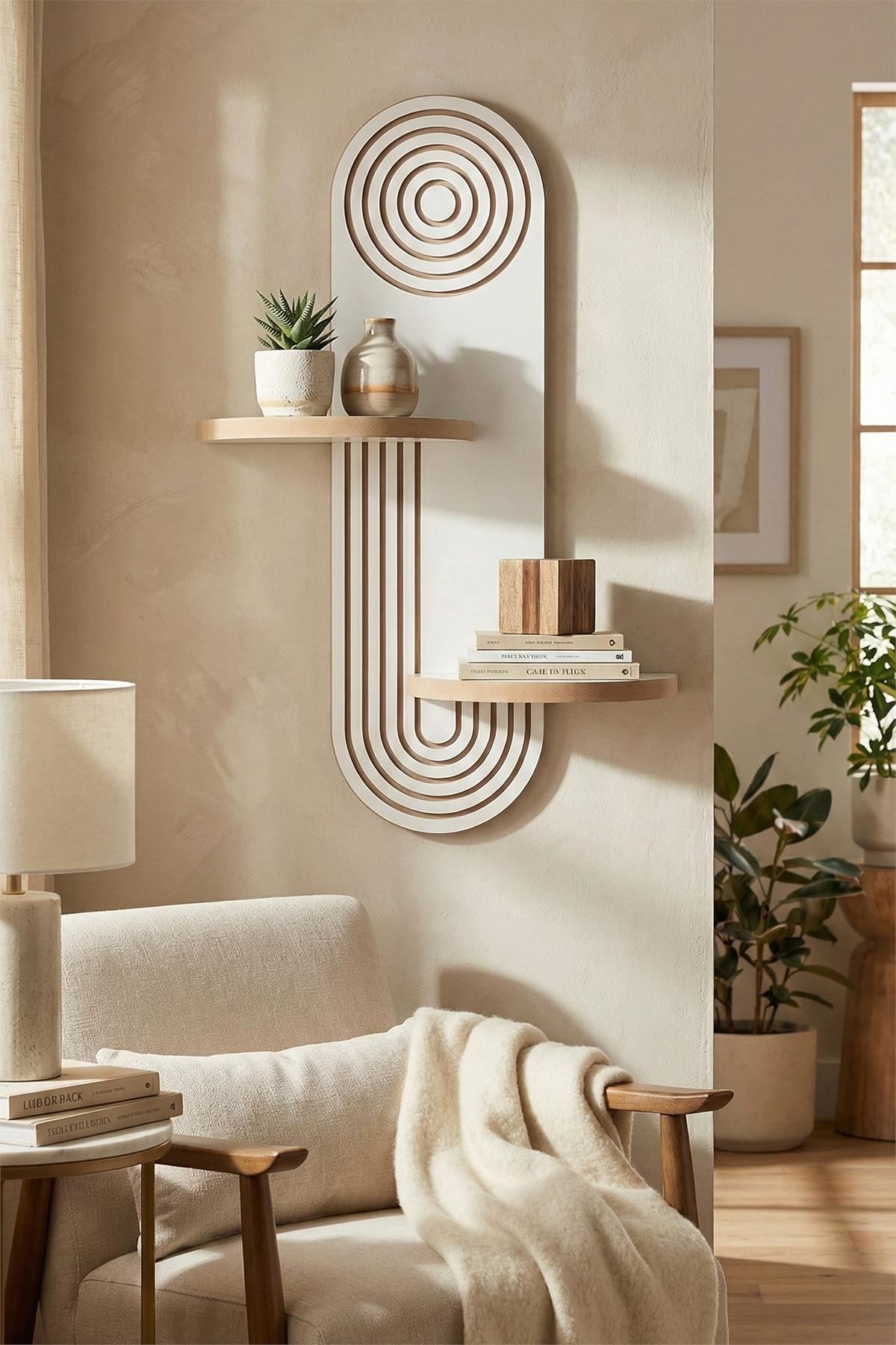Ράφι Τοίχου Kampia Λευκό 26x13x70 εκ. MDF