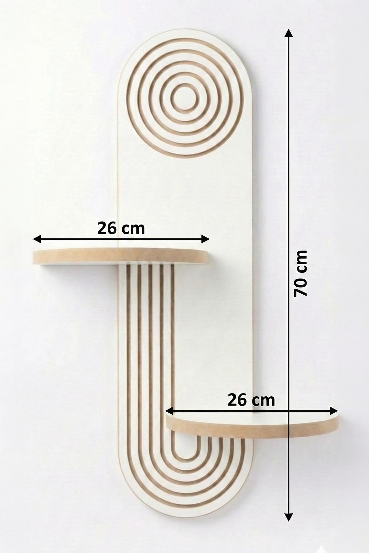 Ράφι Τοίχου Kampia Λευκό 26x13x70 εκ. MDF