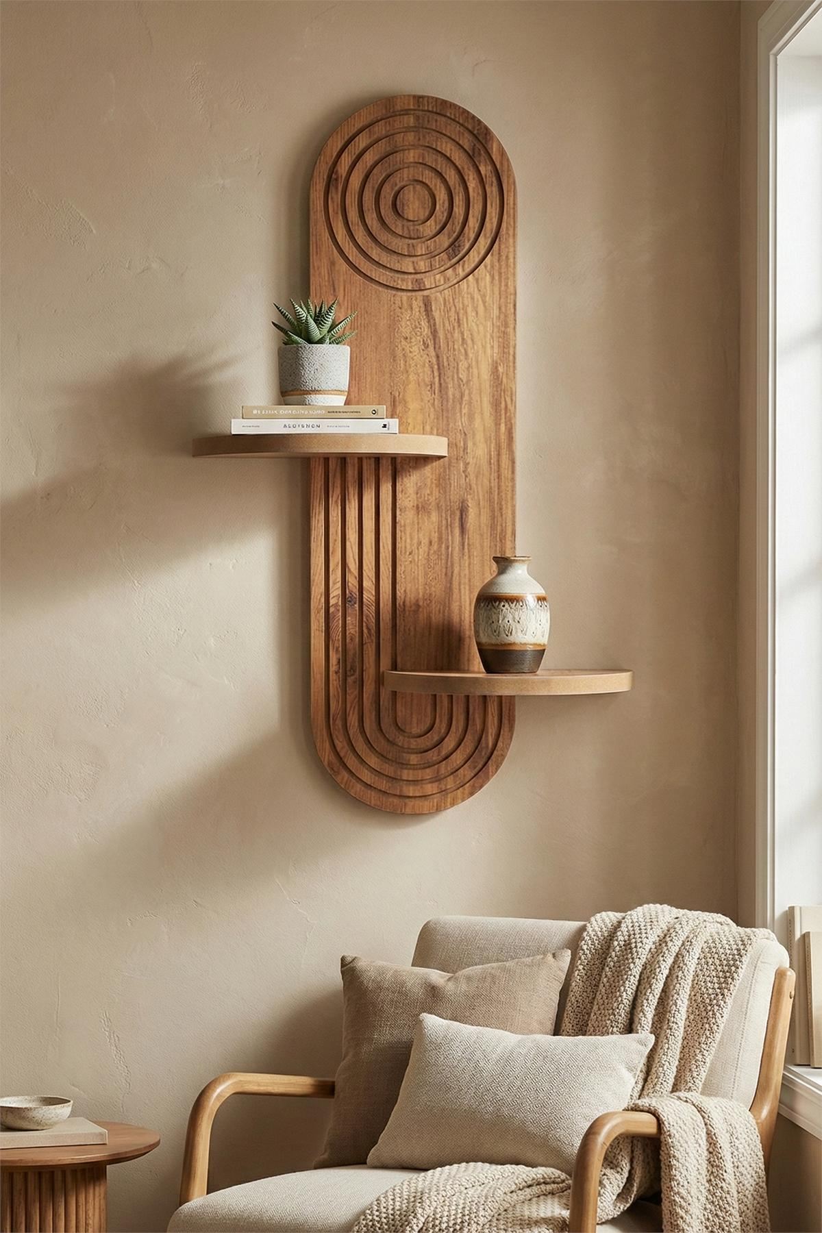 Ράφι Τοίχου Kampia Δρυς 26x13x70 εκ. MDF
