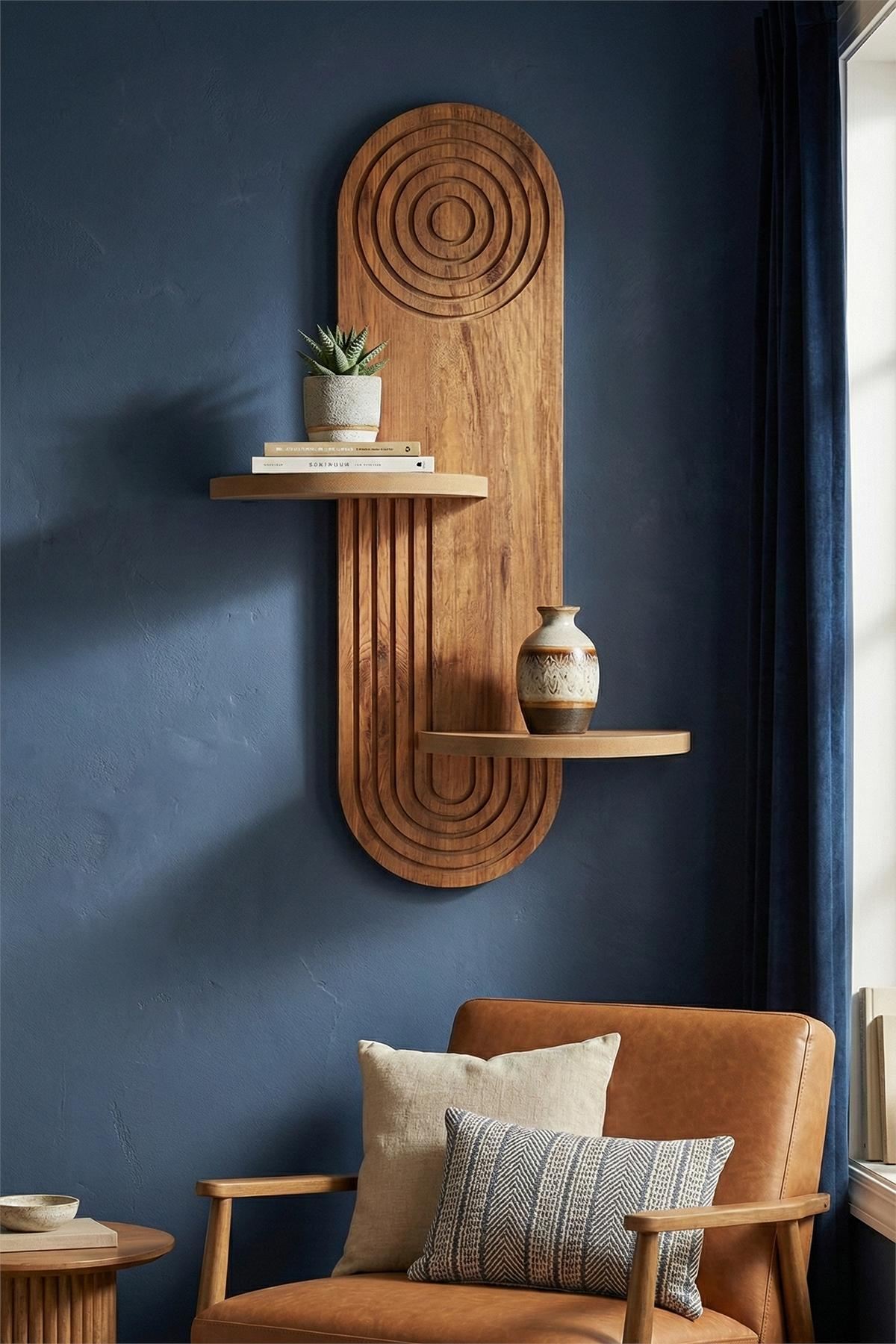 Ράφι Τοίχου Kampia Δρυς 26x13x70 εκ. MDF