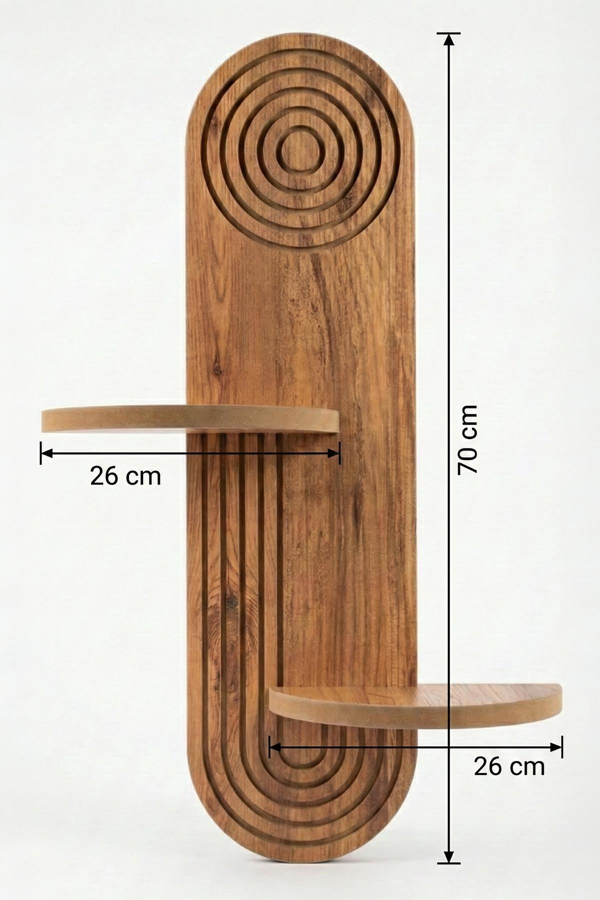 Ράφι Τοίχου Kampia Δρυς 26x13x70 εκ. MDF