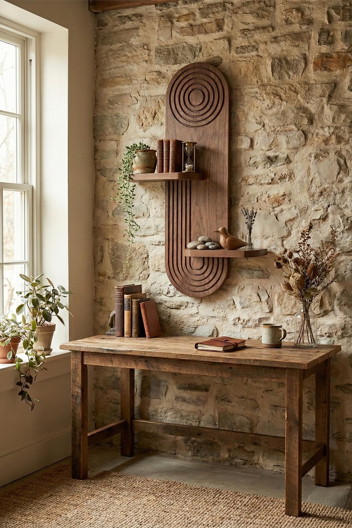 Ράφι Τοίχου Kampia Βέγγε 26x13x70 εκ. MDF