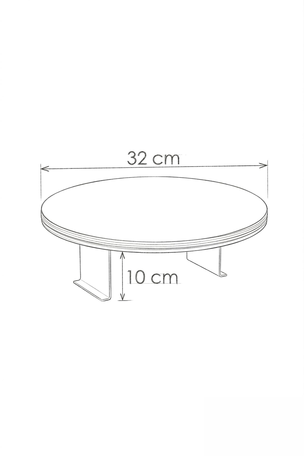 Τραπεζάκι Μπράτσου Καναπέ Messaria Λευκό 32x32x10 εκ. MDF