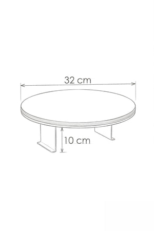Τραπεζάκι Μπράτσου Καναπέ Messaria Λευκό 32x32x10 εκ. MDF