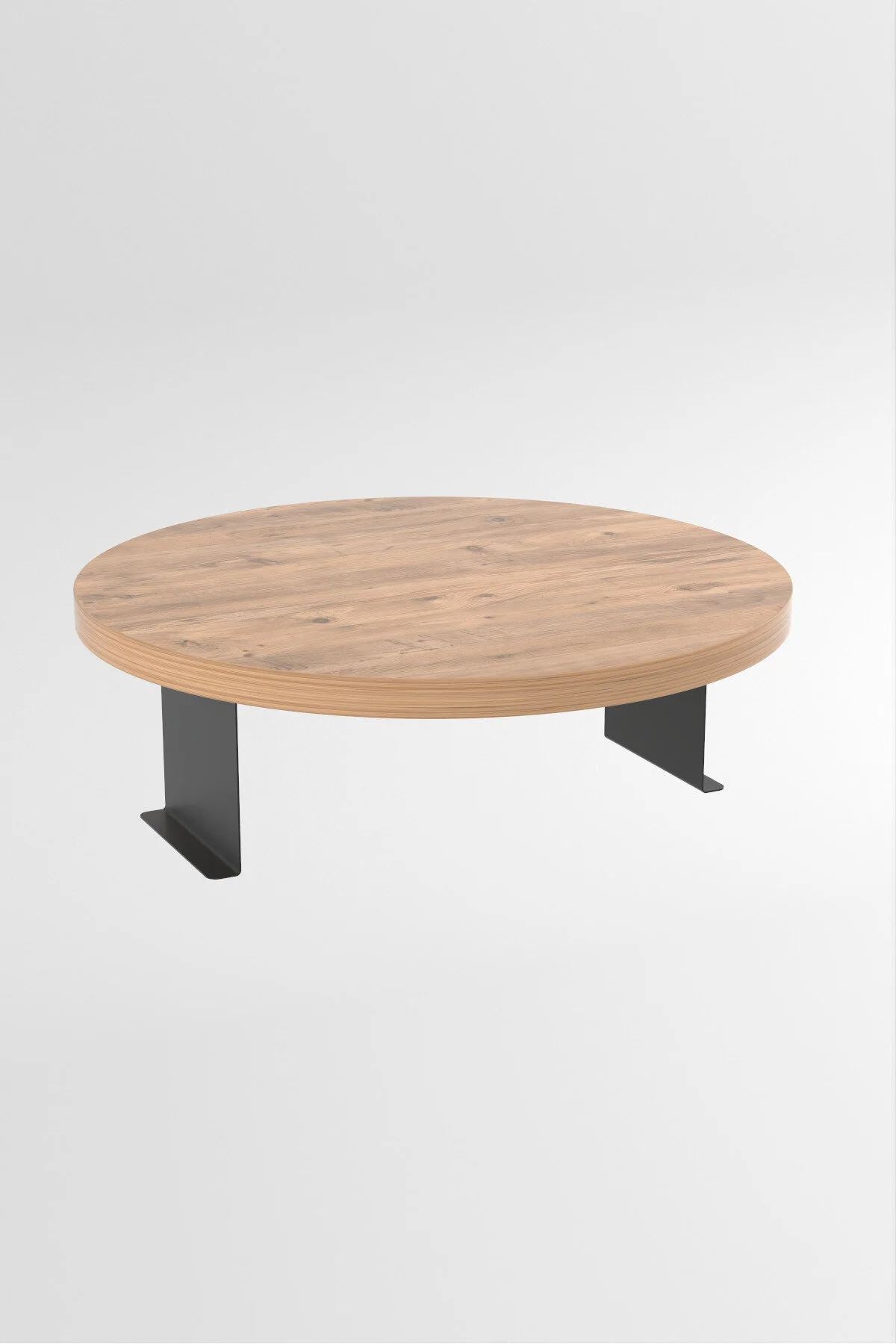 Τραπεζάκι Μπράτσου Καναπέ Messaria Δρυς 32x32x10 εκ. MDF