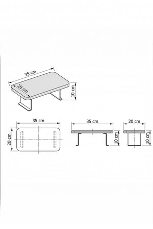 Τραπεζάκι Μπράτσου Καναπέ Milopotas Λευκό 35x20x10 εκ. MDF