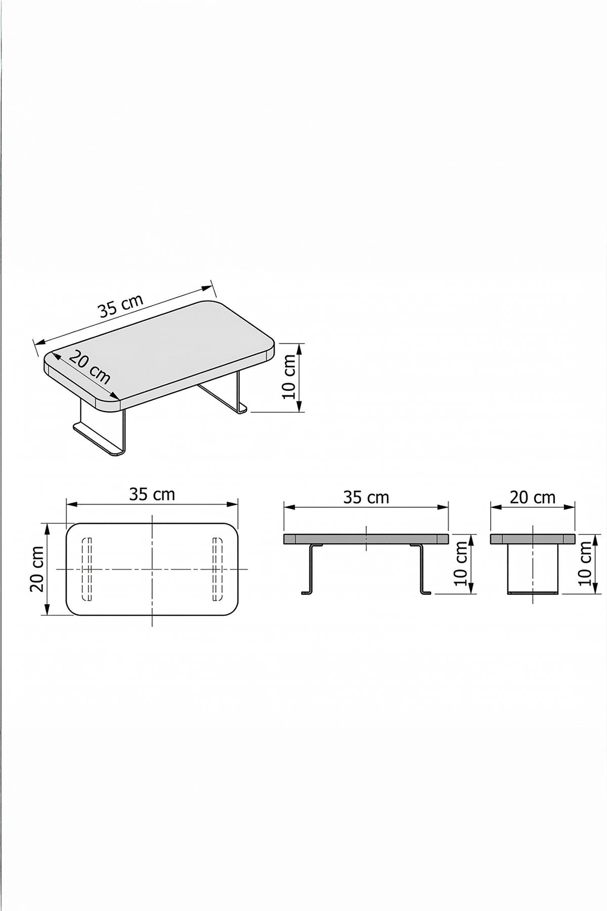 Τραπεζάκι Μπράτσου Καναπέ Milopotas Δρυς 35x20x10 εκ. MDF