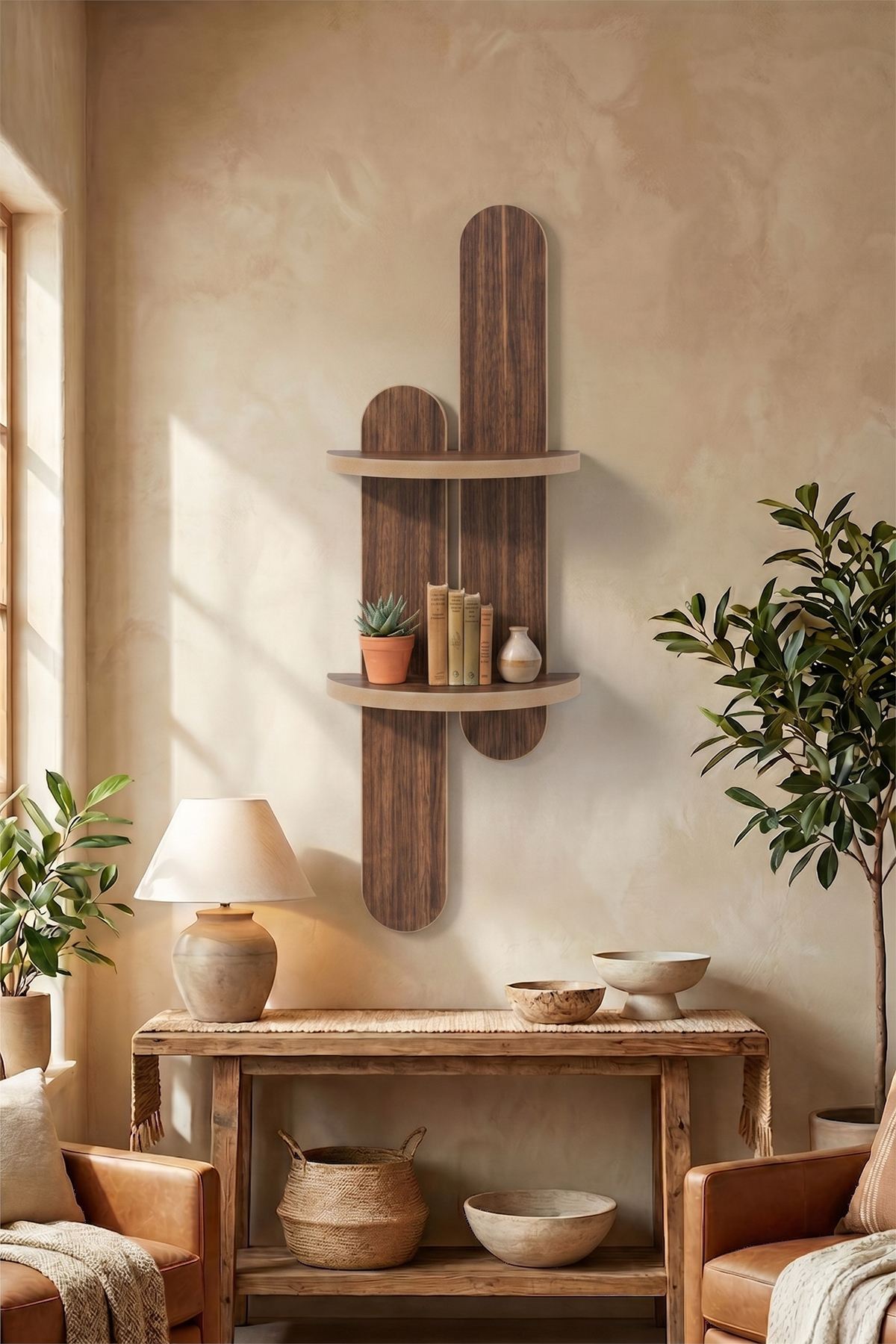 Ράφι Τοίχου Kapareli Βέγγε 26x13x80 εκ. MDF