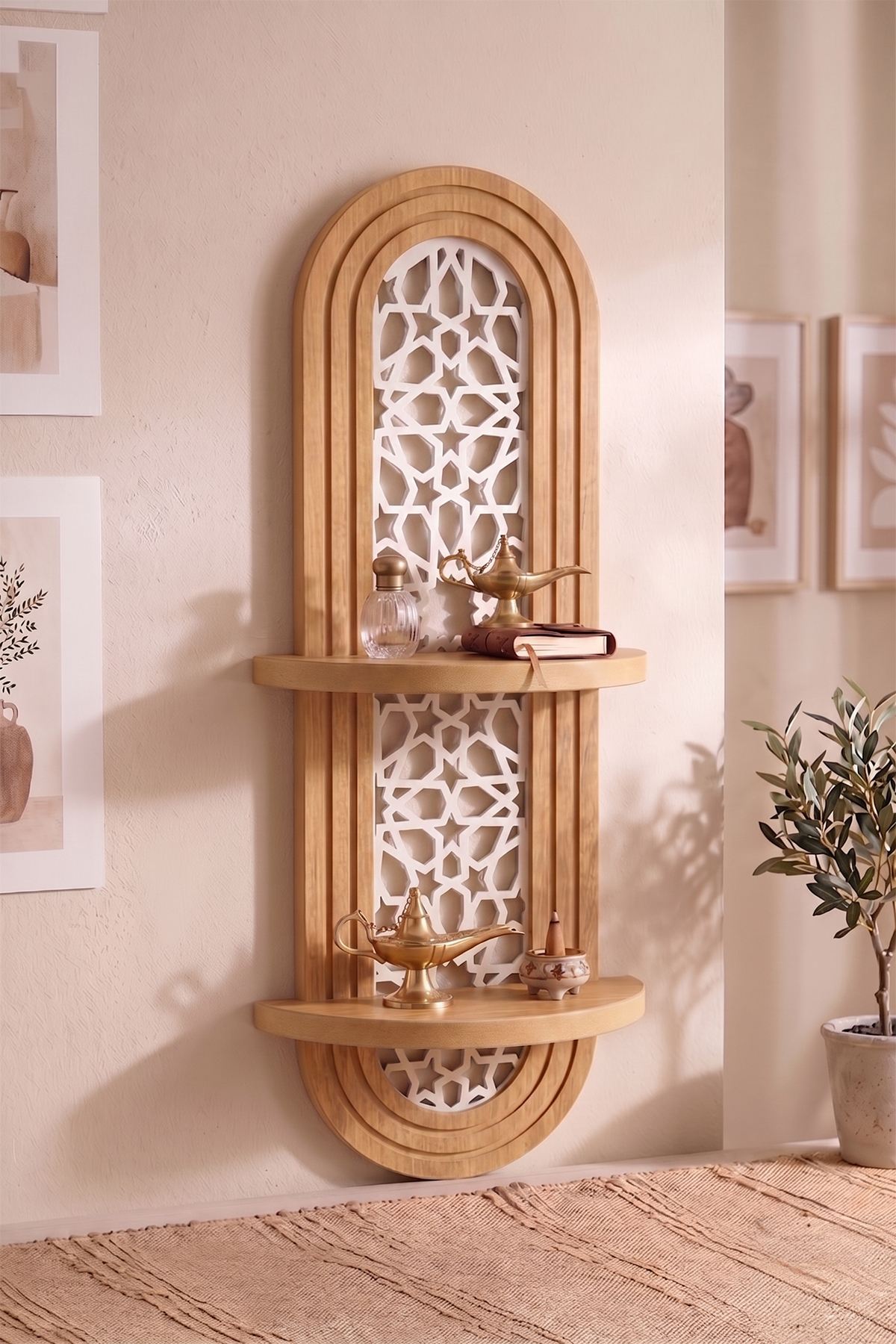 Ράφι Τοίχου Karavos Δρυς 26x13x70 εκ. MDF