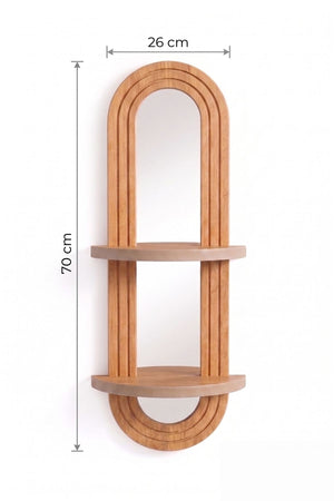 Ράφι Τοίχου Karfas Δρυς 26x13x70 εκ. MDF