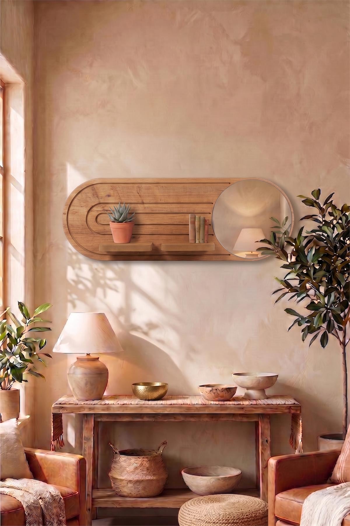 Ράφι Τοίχου Malakasa Δρυς 70x10x25 εκ. MDF