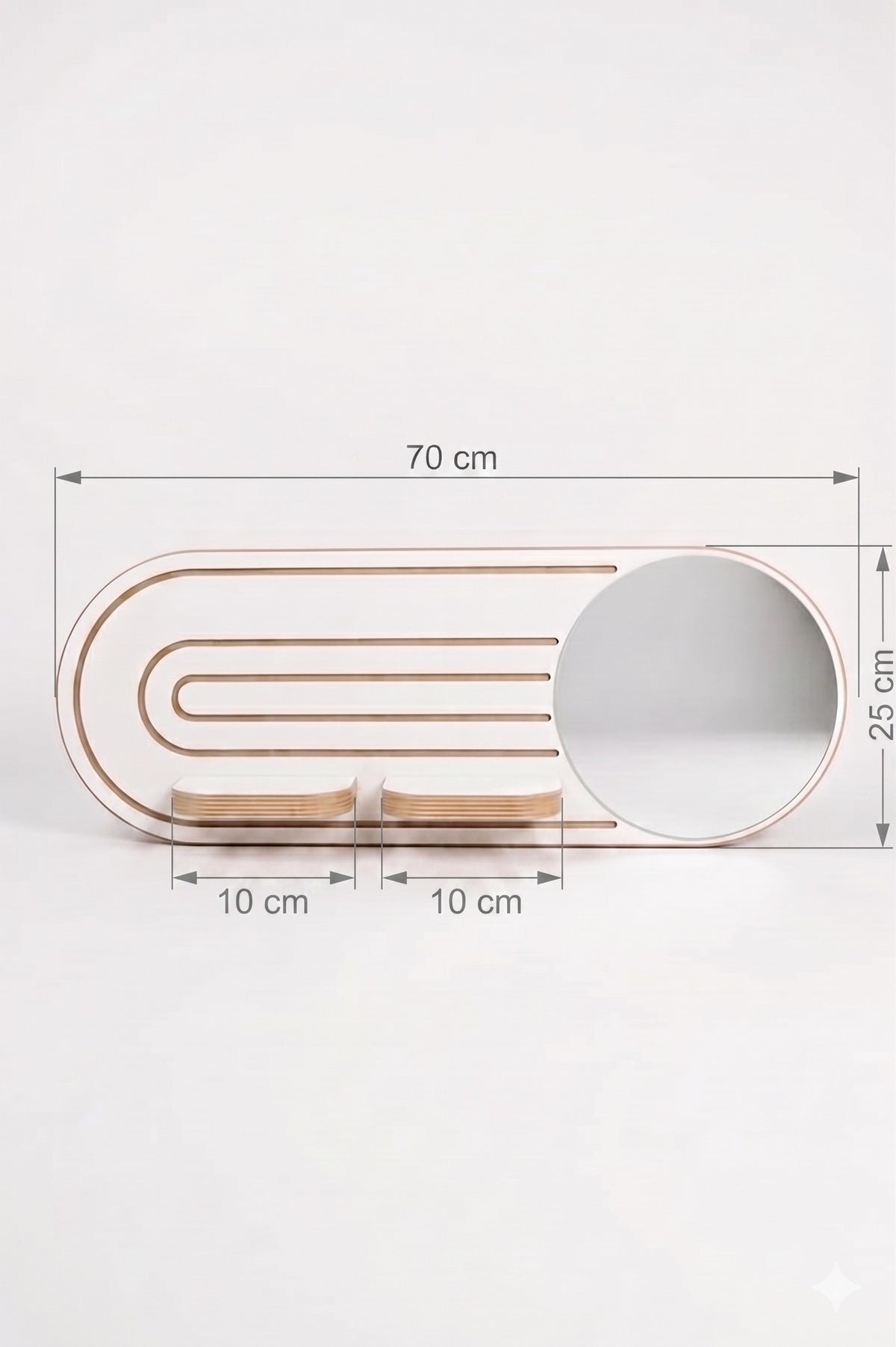 Ράφι Τοίχου Malakasa Λευκό 70x10x25 εκ. MDF
