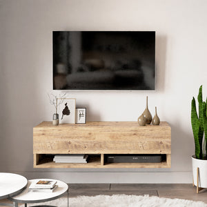 Έπιπλο τηλεόρασης επιτοίχιο Roscoe  oak 100x31,5x29,5εκ - Image 4