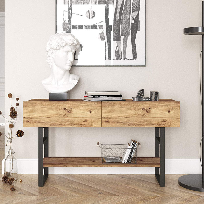 Κονσόλα Vien  oak-μαύρο 139x43x75,5εκ - Pakobazaar