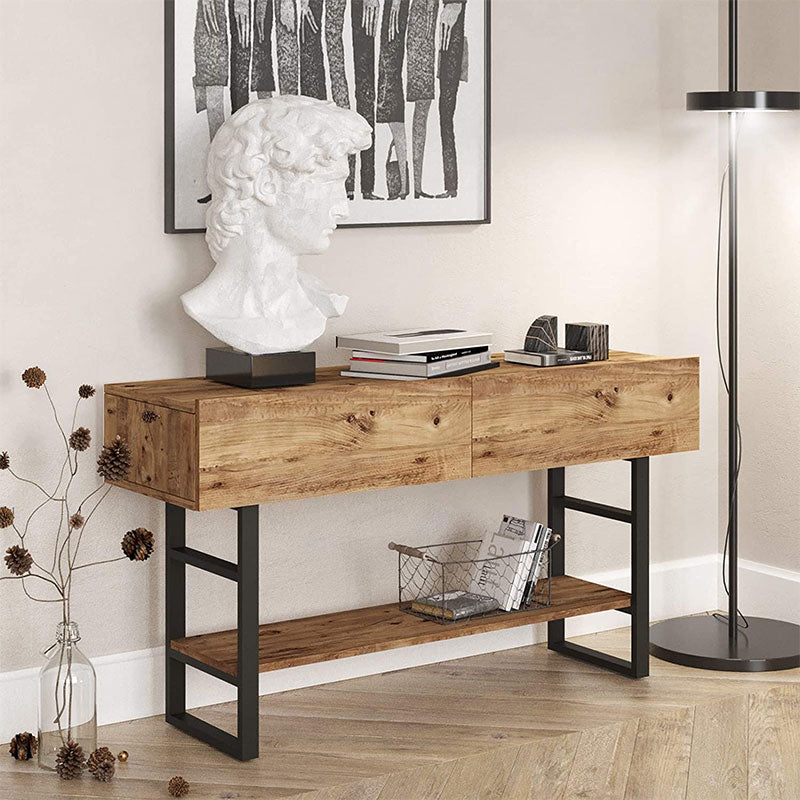 Κονσόλα Vien  oak-μαύρο 139x43x75,5εκ - Pakobazaar