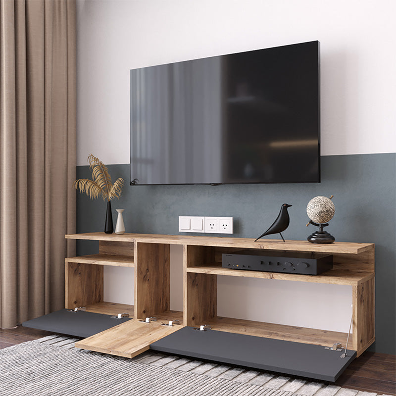 Έπιπλο τηλεόρασης Elana  sonoma-ανθρακί 150x29.5x46.3εκ - Pakobazaar