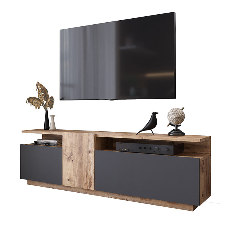 Έπιπλο τηλεόρασης Elana  sonoma-ανθρακί 150x29.5x46.3εκ - Pakobazaar