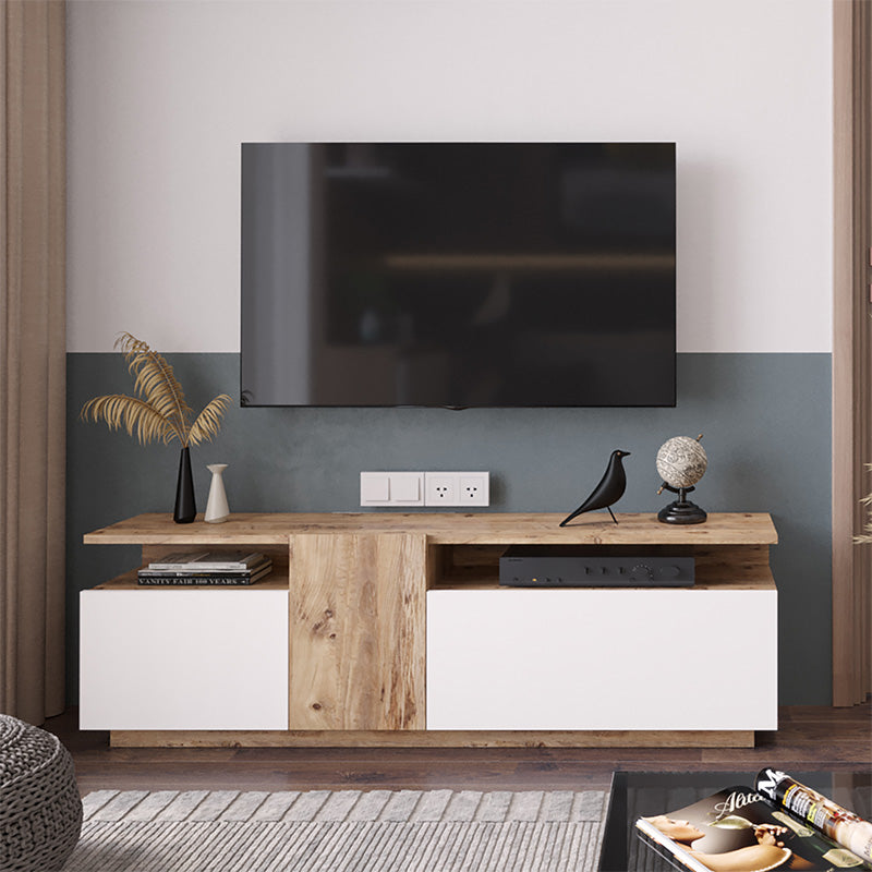 Έπιπλο τηλεόρασης Elana  sonoma-λευκό 150x29.5x46.3εκ - Pakobazaar