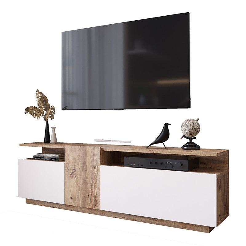 Έπιπλο τηλεόρασης Elana  sonoma-λευκό 150x29.5x46.3εκ - Pakobazaar