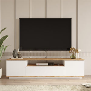 Έπιπλο τηλεόρασης Soren  sonoma-λευκό 180x.44.5x44.6εκ - Pakobazaar