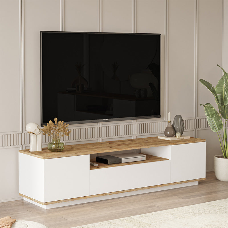 Έπιπλο τηλεόρασης Soren  sonoma-λευκό 180x.44.5x44.6εκ - Pakobazaar