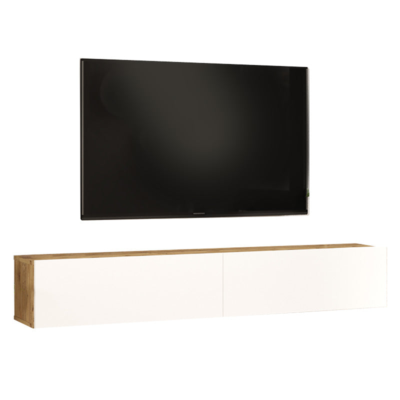 Έπιπλο τηλεόρασης επιτοίχιο Dello  λευκό-oak 180x31.6x29.6εκ - Image 2